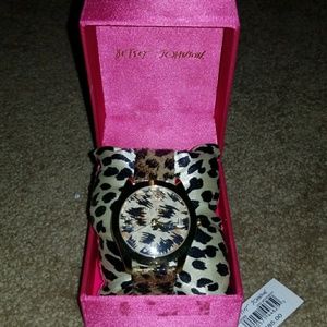 Betsy Johnson leopard watch